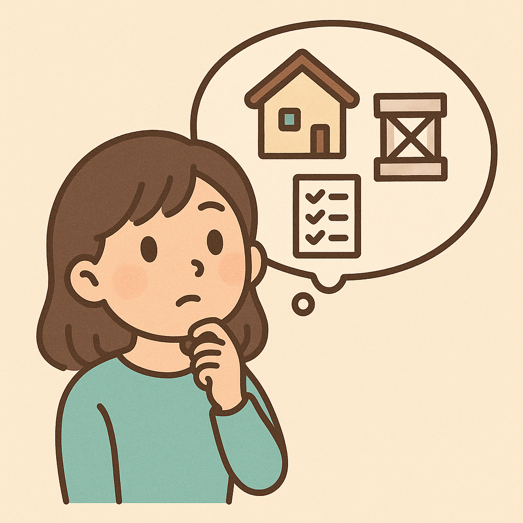 家について考える人のイメージ