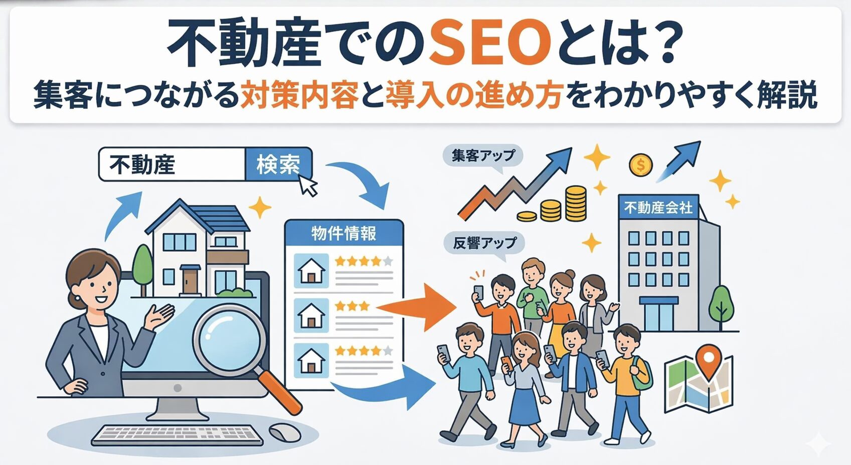 不動産でのSEOとは？集客につながる対策内容と導入の進め方をわかりやすく解説
