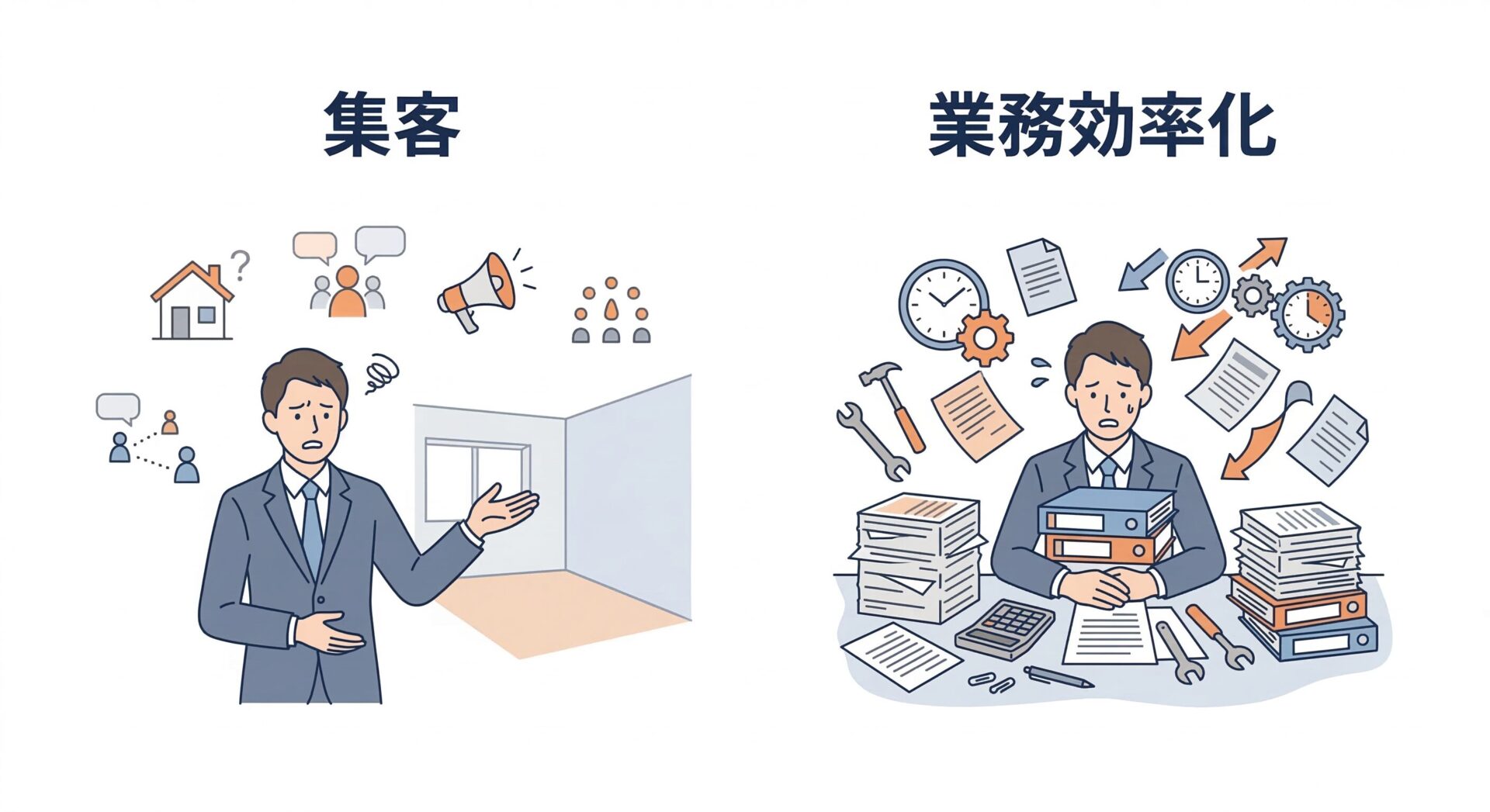 不動産会社が抱える集客と業務効率化の課題