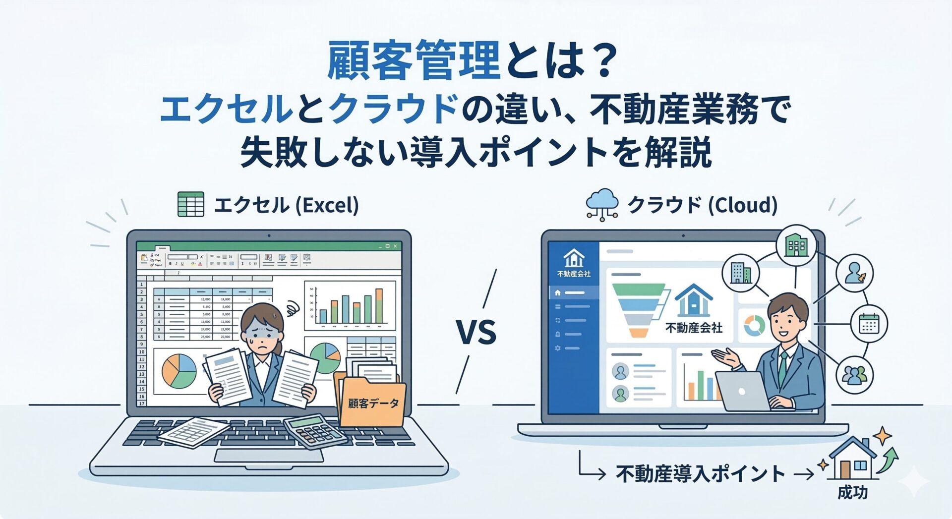 顧客管理とは？エクセルとクラウドの違い、不動産業務で失敗しない導入ポイントを解説