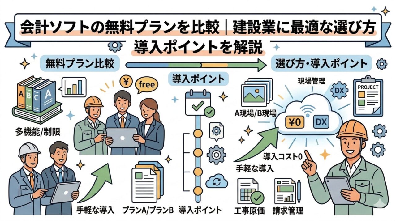会計ソフトの無料プランを比較｜建設業に最適な選び方と導入ポイント