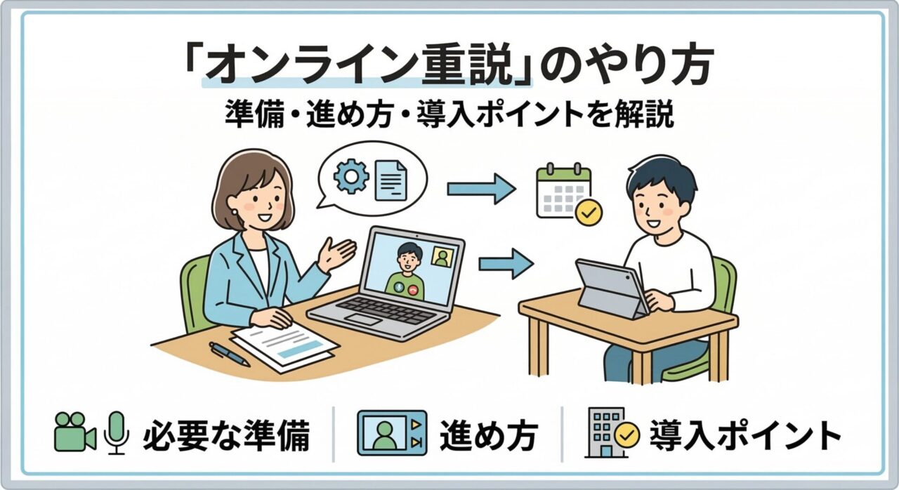 オンライン重説のやり方をわかりやすく解説|必要な準備・進め方・導入ポイントまで紹介