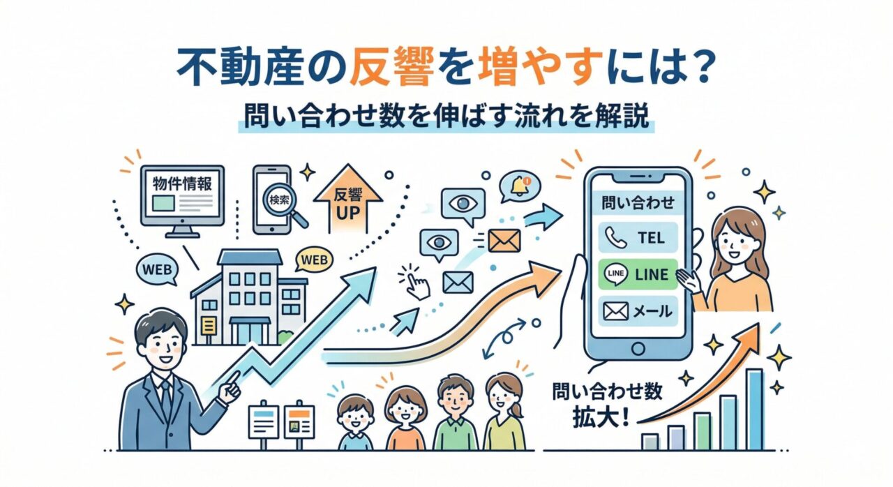 不動産の反響を増やすには？問い合わせ数を伸ばす流れを解説