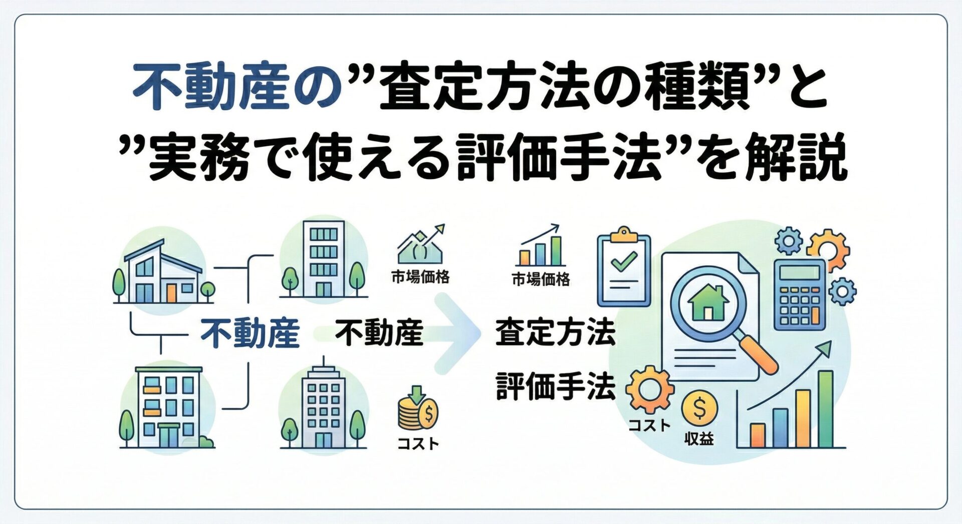 不動産の”査定方法の種類”と”実務で使える評価手法”を解説