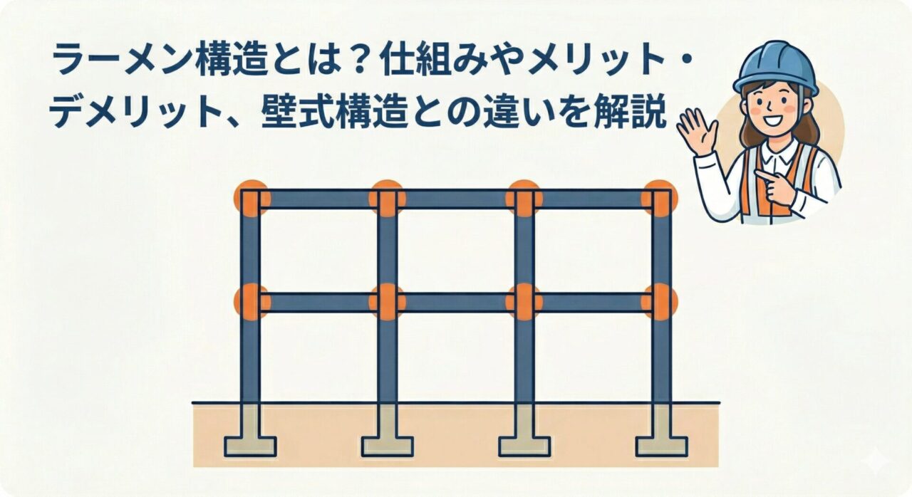 ラーメン構造とは？仕組みやメリット・デメリット、壁式構造との違いを解説