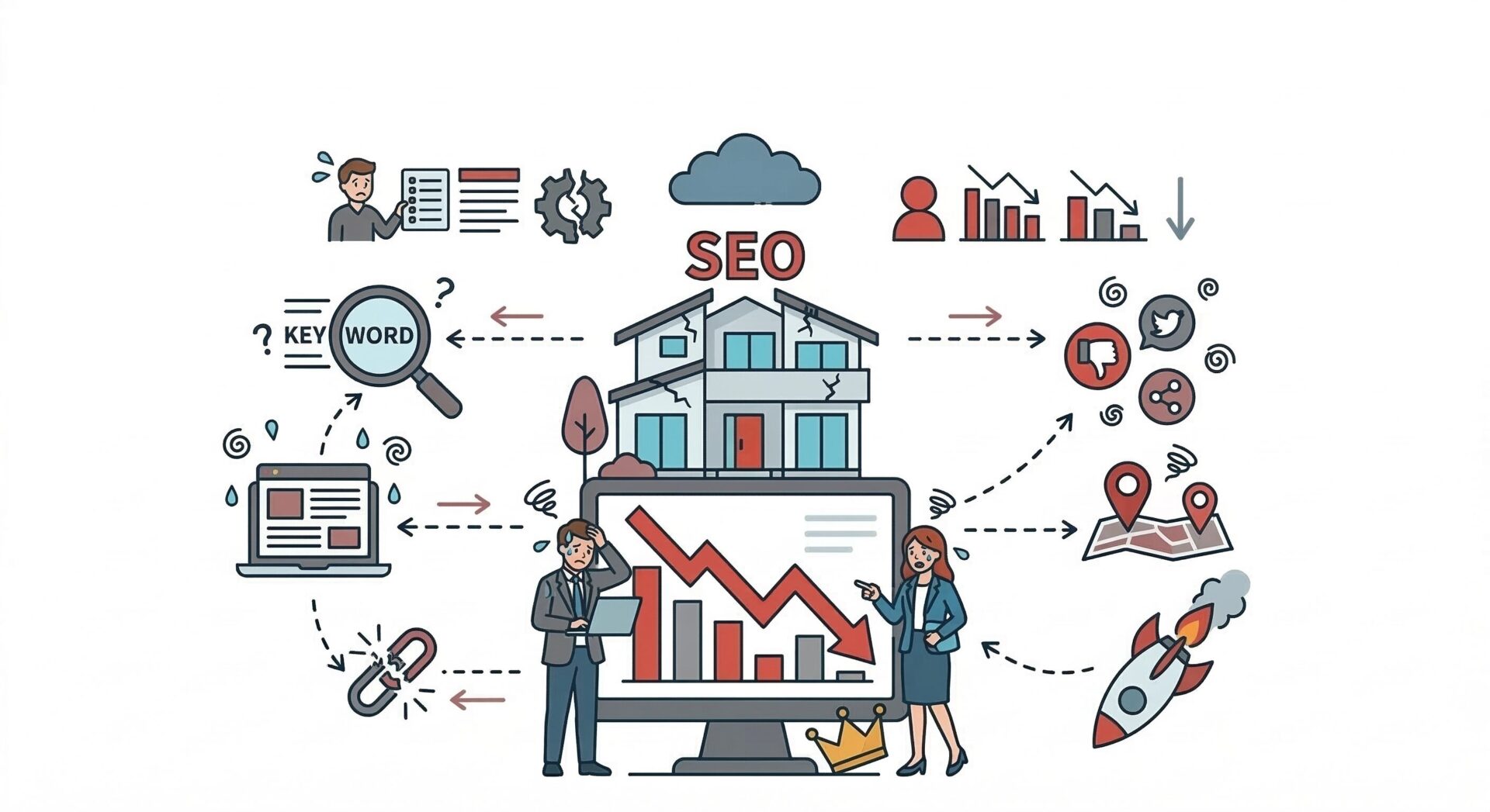 不動産SEOで起こりやすい問題