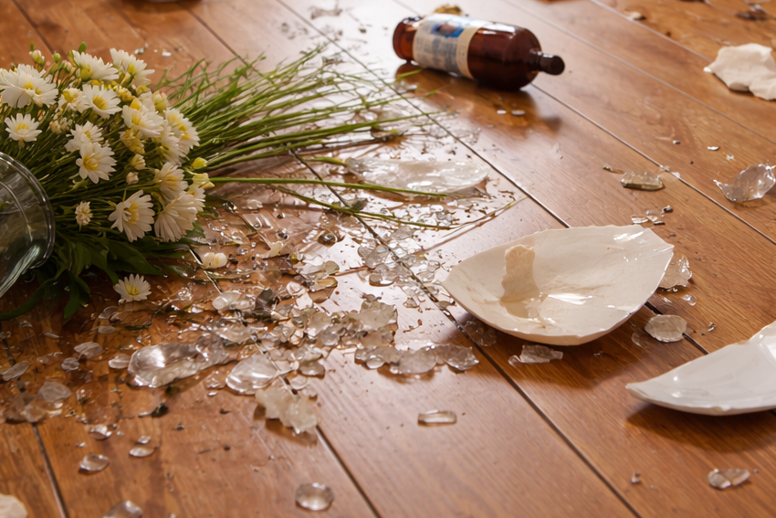 地震時の家のイメージ